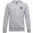 Under Armour Boy's Rival Fleece Full Zip Hoodie - Mod Gray Light Heather/Onyx White (1357609-011)