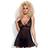 Obsessive Idillia Babydoll Og Trusser Sort (Størrelse XXL)