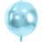 PartyDeco Metallisk Lyseblå, Folie Ballon
