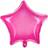 Folieballon stjerne Neon Pink plastfolie