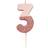 Talking Tables Rose Gold Glitter Number 3 Candle Cake Decoration