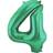 Folat Folieballon 4 jaar metallic groen 86cm