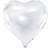 PartyDeco Folie ballong hjärta 45 Röd metallic