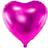 PartyDeco Pink folieballon hjerte 45 cm