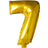 Globos Guld folieballon som tallet 7