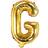 PartyDeco Letter Balloons 'G' 35 cm Gold