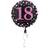 Amscan 3378301 18th Birthday Glittery Pink Standard Foil Balloons-S40-1 Pc