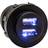 Usb udtag dobbelt, 5a sort