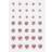 Vivi Gade Rhinestones, round, square, heart, size 6 8 10 mm, rose, 35 pc/ 1 pack