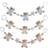 Dkd Home Decor Bamse DKD Home Decor Hvid Polyester Celestial Lyserød (3 pcs) (63 x 6 x 9 cm)