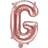 PartyDeco Folie ballong BOKSTAVER Rosaguld, 35 cm G