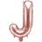PartyDeco Folie ballong BOKSTAVER Rosaguld, 35 cm J
