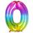 Folat Folieballon Yummy Gummy Rainbow Number 0 81 cm