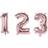 Boland Aluminium tal ballon metallisk rosa 36 cm