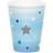 Creative Party PC322234 Blue One Little Star Paper Cups, 8 Pcs