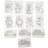 Creotime Shrink Plastic Sheets with motives, 10,5x14,5 cm, thickness 0,3 mm, matt transparent, 36 sheet/ 1 pack