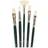Winsor & Newton Winton Brush Long Handle 5 Pack, Wood, Pack of 5, 36 x 2,2 x 4,6 cm