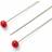 Prym 0.40 x 35 mm Glass Headed Pins, Red, one Size