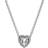 Pandora Elevated Heart Necklace - Silver/Transparent