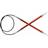 Knitpro Knit Pro KP47123 Zing: Fixed Circular Knitting Pins: 80cm x 2.5mm, Metal, 2.5, Red