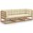 vidaXL 3076372 Loungeset, Bord inkl. 3 Soffor