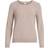 Vila Ril Round Neck Knitted Pullover - Beige/Natural Melange