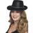 Smiffys Cowboy Glitter Hat Black