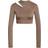 Adidas Hyperglam Training Long Sleeve T-shirt Women - Chalky Brown