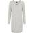 Pieces Ellen Long Sleeve V Neck Knit Dress - Light Grey Melange