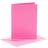 Creativ Company Brevkort m. kuvert 6 sæt Pink
