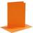 Creativ Company Cards and Envelopes, card size 10,5x15 cm, envelope size 11,5x16,5 cm, 110 220 g, orange, 6 set/ 1 pack