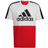 adidas Essentials Colorblock Single Jersey T-shirt - White/Scarlet