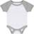 Larkwood Baby's Essential Short Sleeve Baseball Bodysuit - White/Heather Grey