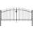 vidaXL Double Door Fence Gate with Spear Top 300x150cm