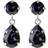 Caroline Svedbom Mini Drop Earrings - Silver/Graphite
