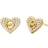 Michael Kors Pavé Heart Stud Earrings - Gold/Transparent