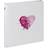 Hama "Lazise” Bookbound Photo Album, 50 white pages, fits 250 photos in 10x15cm format, Pink Heart Dots