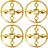 Hilke Collection Anima Gemella Glasbrik 10cm 4stk