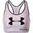 Under Armour Mid Keyhole Graphic Sports Bra - Mauve Pink/Black