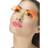 Smiffys 80s Polka Dot Eyelashes Neon Orange