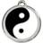 Red Dingo Enamel Tag Ying & Yang Large