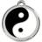 Red Dingo Enamel Tag Ying & Yang Medium