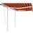 vidaXL Manual Retractable Awning with LED 300x250cm