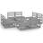 vidaXL 3075276 Outdoor Lounge Set, 1 Table incl. 8 Sofas