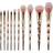 B2X Makeup Børstesæt, 10 Børster Rosaguld Pink Gold