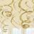 Amscan Loftdekoration Swirl Decorations Gold