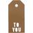 Vivi Gade Manillamærke 5 x 10 cm 300 gram guld TO YOU 15 stk