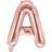 PartyDeco Folie ballong BOKSTAVER Rosaguld, 35 cm A