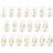 PartyDeco Transparent bordnumre