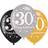 Amscan 10022454 30th Birthday Latex Balloons Glittery Gold-27cm-6 Pcs, 30